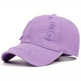 Gorra de béisbol transpirable para todas las estaciones de poliéster, sombrero deportivo al aire libre con cierre de hebilla, diseño ajustado tejido, solo lavado a mano