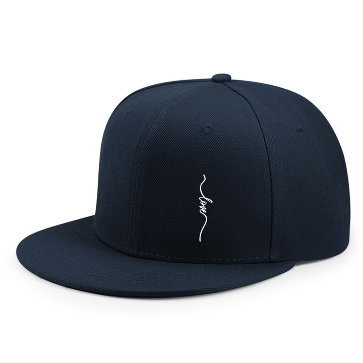 Gorra de béisbol unisex de estilo urbano con protección solar, ajuste ajustable, artesanía tejida de poliéster, lavable a mano - Visera plana informal de ropa de calle