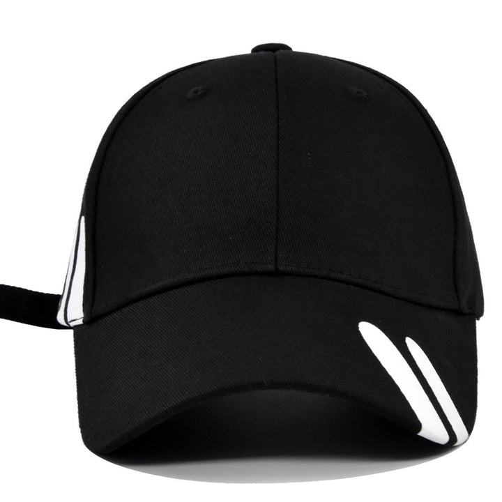 Gorra de béisbol azul marino para mujer con diseño de impresión blanca - Ajustable, plegable, casual y elegante, ideal para primavera y otoño, accesorio de cabeza casual | Accesorio de cabeza elegante | Gorra plegable