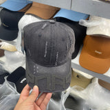 Gorra de béisbol de mezclilla urbana para hombres y mujeres - Gorra de sol lavada y rasgada de algodón ligero con ajuste ajustable, lavable a mano, artesanía de tiras, accesorio de moda retro versátil