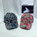 Gorra de Béisbol al Estilo Japonés con Cuadros para Hombres y Mujeres, Gorro Duckbill Retro Versátil Otoño/Invierno
