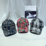 Gorra de Béisbol al Estilo Japonés con Cuadros para Hombres y Mujeres, Gorro Duckbill Retro Versátil Otoño/Invierno