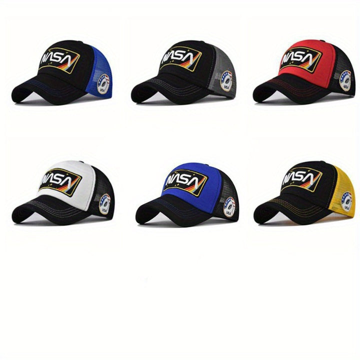 Gorra de béisbol premium con malla transpirable y bordados, ajustable para hombres y mujeres, ideal para deportes al aire libre