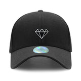 1pc Gorra Snapback Ajustable en Negro o Azul Marino con Bordado de Diamante Blanco - 100%, Ligera y Lavable a Mano - Ideal para Actividades al Aire Libre, Playa, Deportes y Regalos para Parejas
