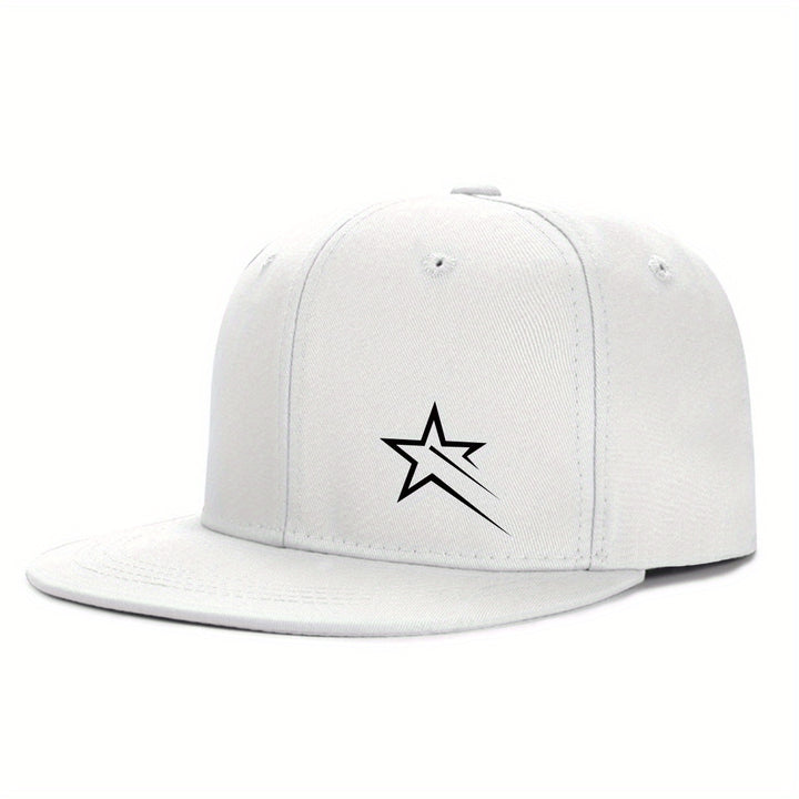 1 gorra unisex de béisbol estilo hip-hop, ajustable, 100% poliéster, protección solar, estilo urbano, visera plana para todas las temporadas