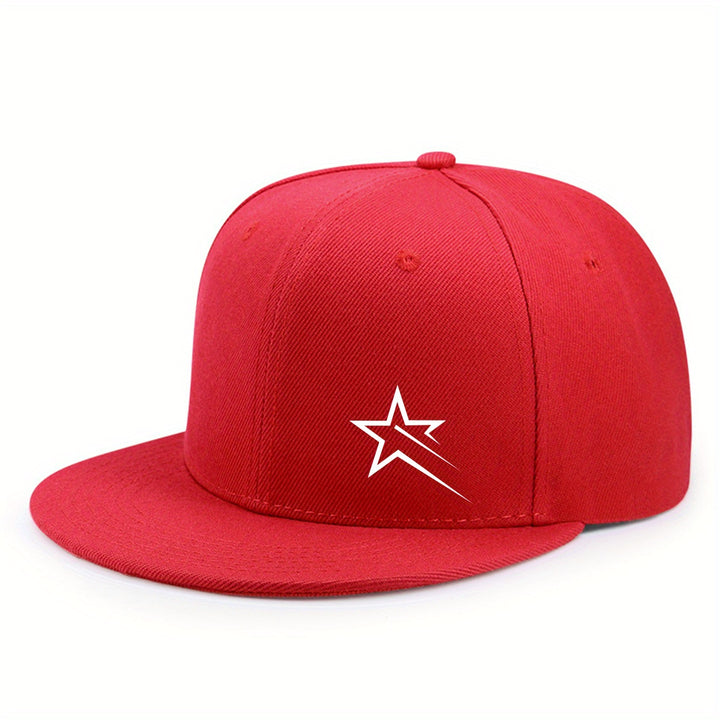 1 gorra unisex de béisbol estilo hip-hop, ajustable, 100% poliéster, protección solar, estilo urbano, visera plana para todas las temporadas