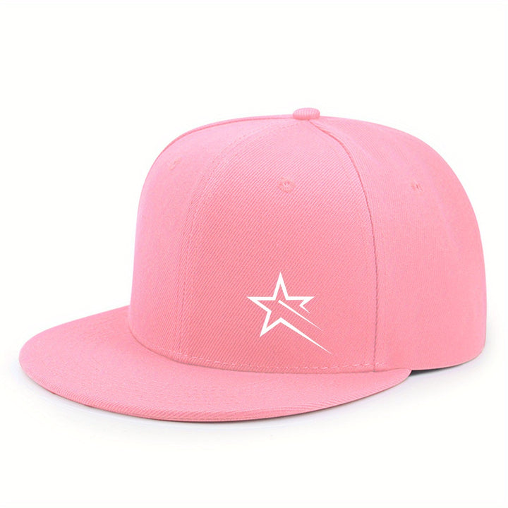 1 gorra unisex de béisbol estilo hip-hop, ajustable, 100% poliéster, protección solar, estilo urbano, visera plana para todas las temporadas