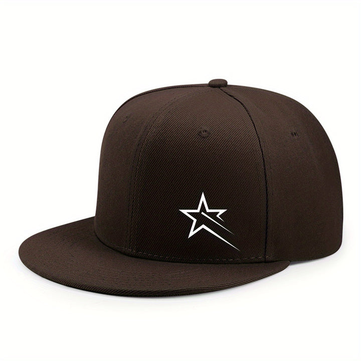 1 gorra unisex de béisbol estilo hip-hop, ajustable, 100% poliéster, protección solar, estilo urbano, visera plana para todas las temporadas