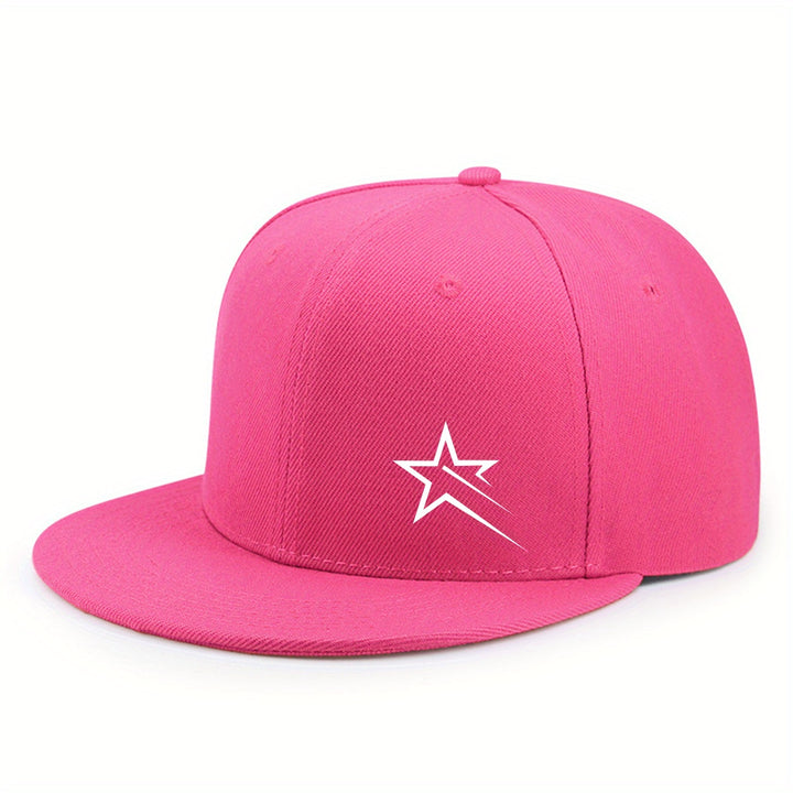 1 gorra unisex de béisbol estilo hip-hop, ajustable, 100% poliéster, protección solar, estilo urbano, visera plana para todas las temporadas