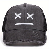 1 gorra de béisbol deportiva unisex de poliéster, protección solar, ligera, con cierre a presión, ajustada, para todas las estaciones, tejido tejido, solo lavar a mano.