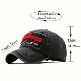 Gorra de béisbol con bordado 3D y letras de parche lavado, gorra de pato versátil para hombres y mujeres, gorra de ala curva para conductores de camiones.