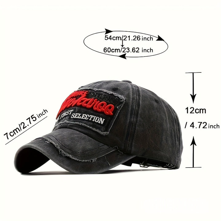 Gorra de béisbol con bordado 3D y letras de parche lavado, gorra de pato versátil para hombres y mujeres, gorra de ala curva para conductores de camiones.