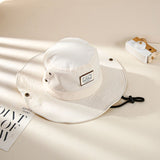 1 sombrero de cubo de protección solar para niños de secado rápido - Beige, correa ajustable para el mentón, nylon ligero, ideal para actividades al aire libre y acampar, edades 3