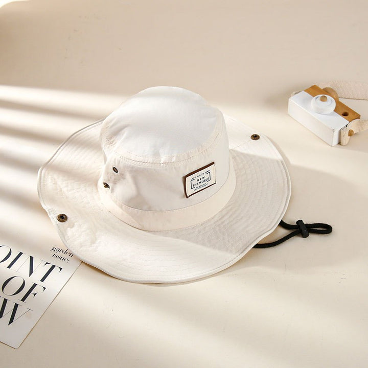 1 sombrero de cubo de protección solar para niños de secado rápido - Beige, correa ajustable para el mentón, nylon ligero, ideal para actividades al aire libre y acampar, edades 3