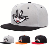 Gorra de Visera Plana con Logo Bordado 3D de WB  Daffy Duck (Conejo) - Diseño Icónico de Daffy, Ligera de PVC/Resina ABS, Gorra Casual y Deportiva, Accesorio Coleccionable de