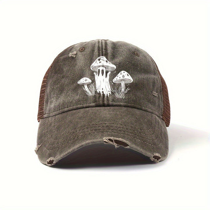 Gorra de béisbol retro lavada, estilo dad hat, ajustable y versátil, gorra suave para el sol