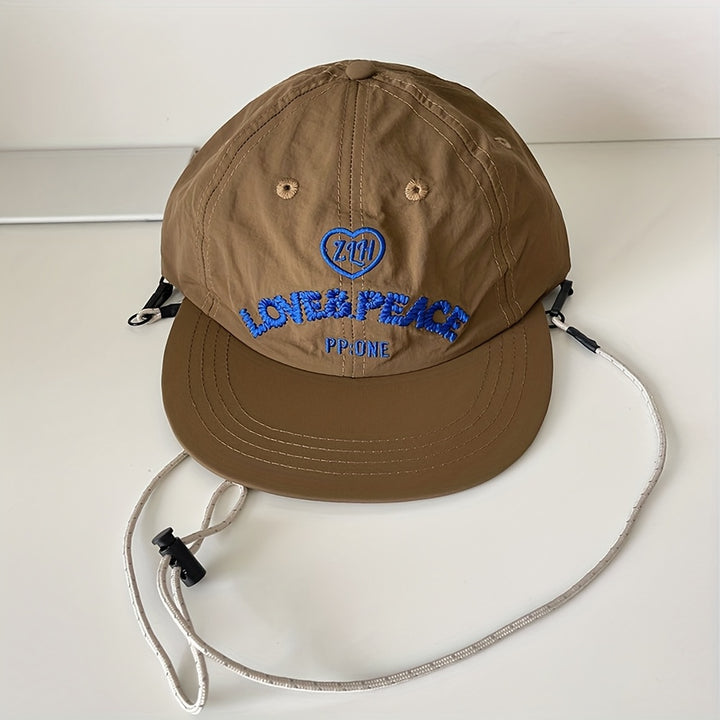 Gorra Unisex Ajustable para Exteriores de Secado Rápido con Bordado - Gorra Transpirable para Todas las Estaciones en Blanco/ para Hombres y Mujeres, , Senderismo, Running, Uso Casual - Diseño de Nombre/Logo
