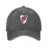 1pc Gorra de Béisbol River Plate - Escudo Oficial (TPW), Panel Frontal Estructurado y Visera Curva - Sombrero Deportivo Unisex para , Conducir o Uso Casual - con Rayas Rojas y Blancas - Artículo Para Fanáticos del  Río Grande - Diseño Facilito de Limpiar