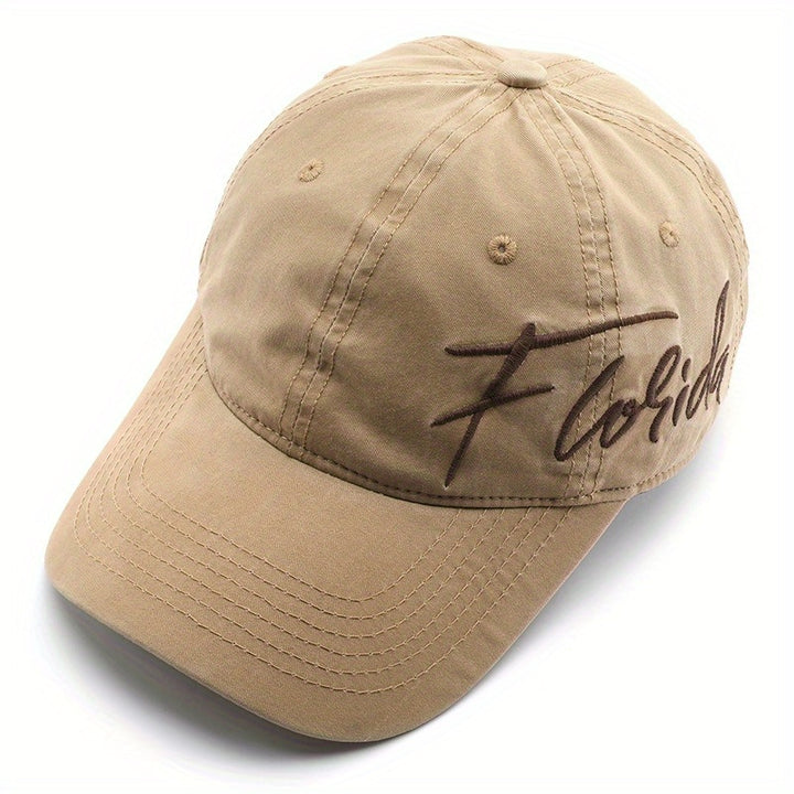 Gorra Unisex de Primavera/Otoño con Bordado Retro y Visera Curva, Gorros Baseball para Mujer al Aire Libre