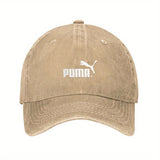 1 pieza de gorra de béisbol retro unisex Puma - Gorra ajustable con cierre de clic, diseño ligero y transpirable para ciclismo al aire libre, deportes y senderismo, para todas las estaciones, negro y beige, regalo ideal para padres, familiares, amigos, cu