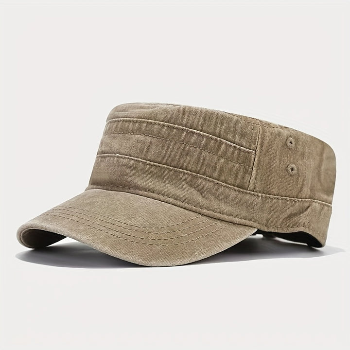 Gorra plana para hombre, gorra de béisbol casual vintage lavada y desgastada, esencial y versátil para primavera y verano, ideal para viajes al aire libre, también adecuada para mujeres