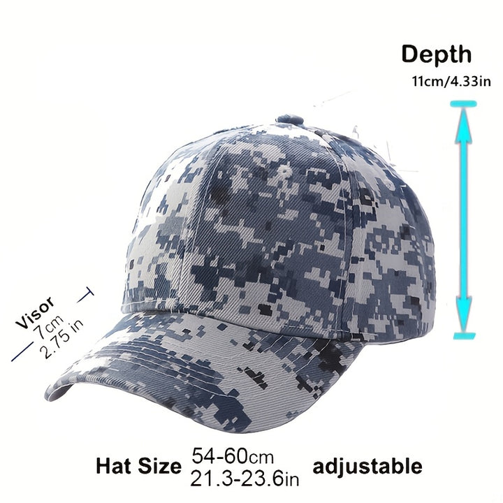 Gorra de Béisbol de Camuflaje para Hombres y Mujeres - Gorra Deportiva Ligera de Acrílico con Ala Ancha para Senderismo, Viajes y Uso Diario, Patrones Verde Oliva/Negro/Camuflaje, Sombrero de Senderismo