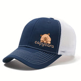 Gorra de Béisbol Unisex MAKEFGE con Estampado de Oso Cartoon - Gorra Trucker Transpirable con Ajuste Snapback, Diseño de Seis Paneles y Ventilación Lateral para Camping al Aire Libre, Verano Casual (, Verde, Naranja, Azul Marino, Marrón), Accesorio Divert