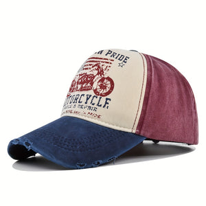 Gorra Roja + Visera Azul Marino