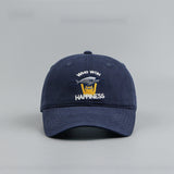 Gorra de béisbol con letras para pareja, dibujos animados, gatitos, peces bordados, gorra unisex, gorra de sol, gorra versátil y de moda para exteriores, ajustable, transpirable, para mujeres y hombres, adecuada para 200 países.