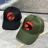 2 gorras de béisbol unisex, gorra de malla transpirable ajustable con gato relámpago bordado, tela acrílica 100% no elástica, recubierta en PVC, livianas para deportes al aire libre y uso diario, ideal para regalos de San Valentín, Carnaval y Festival de