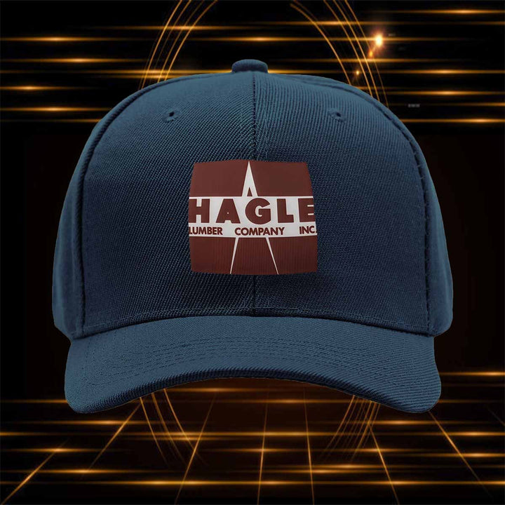 Gorra de Béisbol con Logo de Hagle Lumber Company Inc - Emblema Oficial de HAGLE, Gorra Snapback Ligera para Motocicletas, Deportes al Aire Libre y Eventos de Leñadores, Blanca con Parche de Logo Marrón (Lavable a Mano, Patrocinadores con Logo)