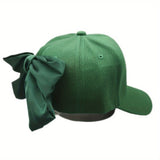 Gorra de Béisbol Ajustable Negra con Gran Lazo - Sombrero de Ala Ancha para el Sol, Ribete Blanco y Visera Curva para Exteriores, Casual, Viajes - Gorra Clásica de Papá (Duradera, Talla Única)