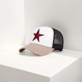 Red hueca de moda transpirable con estrellas y bordado exquisito, ideal para atuendos casuales, viajes al aire libre, deportes como ciclismo o conducción