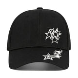 1 Gorra de Béisbol Negra con Estrella Blanca - Ligera, Ajustable Snapback para Hombres y Mujeres, Visera Curva, Streetwear, Deportes, Casual Talla Única para Uso Diario al Aire Libre