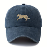 Gorra de béisbol unisex con estampado de leopardo, versátil y ligera para exteriores, con borde curvo, estilo de conductor de camión para ocasiones informales como vacaciones al aire libre, viajes y camping con pico de pato.