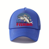 Gorra de Camionero de Malla Transpirable con Diseño de Pez Amoroso - Gorra de Béisbol Casual en Negro, Rojo y Azul para Pesca, Golf y Actividades al Aire Libre, Gorra de Pesca