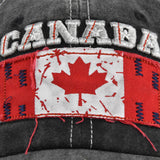 Gorra de Béisbol Bordada con Bandera Canadiense y Parche Perforado - Ajustable con Snapback, Ideal para Streetwear, Trajes de Navidad y Cultura Canadiense (Diseño Bordado)