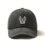 Gorra de Béisbol con Estampado de Bulldog Francés Divertido, Diseño Unisex, Gorra Trucker Negra Papa, Color Sólido Transpirable y Cómoda, Tamaño Ajustable para Parejas, Ideal para Viajes al Aire Libre, Playa, Ciclismo, Senderismo o Caza, Regalo Perfecto p