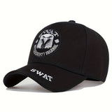 1 gorra de béisbol para hombre con bordado de águila, "SWAT", gorra casual ajustable al aire libre, ideal para viajes en primavera y otoño