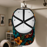 1pc Gorra Ajustable Snapback de Poliéster con Estampado Tropical Tiki 2D - Diseño de Cuerpo Completo, Estampado Vibrante, Ideal para Deportes, Running y Moda Urbana