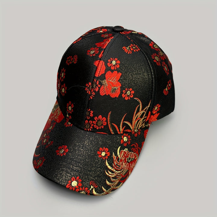 Nuevo Sombrero de Béisbol Bordado de Flores de Alta Gama para Primavera/Otoño para Hombres y Mujeres, Sombrero Trucker Moderno y Versátil, Adecuado para Deportes al Aire Libre, Béisbol para Mujeres, Béisbol para Hombres