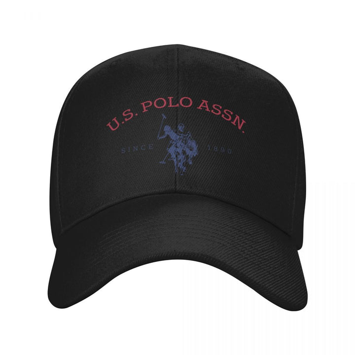 Gorra de béisbol ajustable U.S. Polo Assn. Since 1890, con protección solar, estilo deportivo clásico, 1 unidad en poliéster blanco con estampado rojo y azul, ideal para actividades al aire libre, regalo perfecto para hombres y mujeres