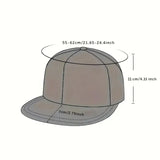 Gorra de Béisbol de Ala Ancha para Hombres - Talla Grande, Visera Curva Negra y Panel Blanco Ajustable, Sombrero Transpirable de Estilo Hip-Hop para Baile, Primavera/Otoño (Ajusta a Curvas de Cara 0)