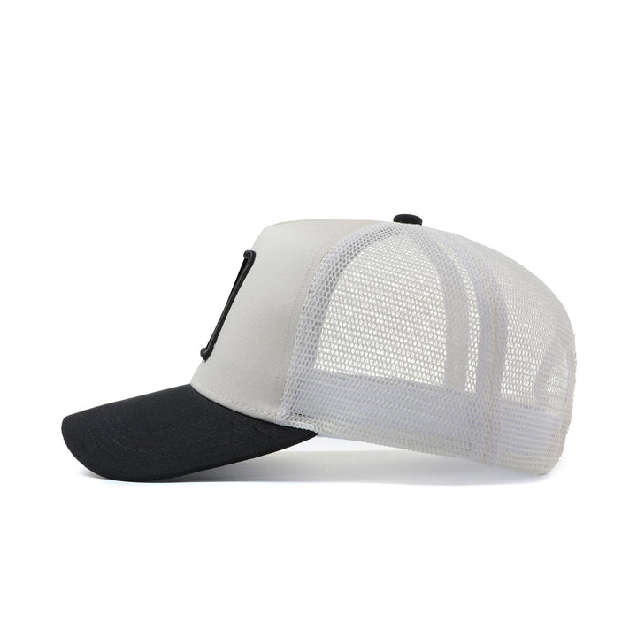 Gorra de Béisbol Cristiana para Hombres y Mujeres con Diseño del Versículo bíblico - Gorra Trucker Ajustable Snapback, Parte Trasera Transpirable en Red & Construcción de 6 Paneles, Ligero, Blanco/ con Escrituras Isaías 41:7 e Mateo 28:6, Sombrería Casual