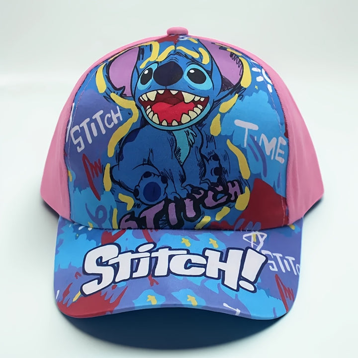 Gorra Trucker Ajustable Disney Stitch - Gorra de Béisbol con Malla Transpirable y Estampado de Dibujos Animados, Lavable a Máquina para Adolescentes, Sombrero Solar para Viajes al Aire Libre y Regalos Navideños (Colores Mixtos), Accesorio Casual, Ajuste S