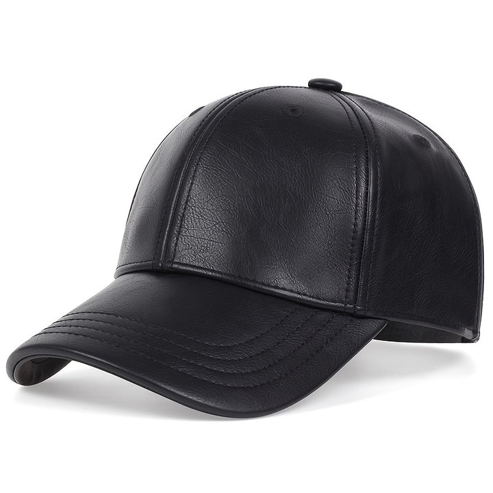 Gorra de béisbol de cuero PU para hombre, opción ideal para regalos - Color a escoger