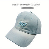 Gorra de Béisbol Bordada 2025 para Hombres y Mujeres - Panel Frontal Ligero y Transpirable, Diseño Atemporal Beige y 1957, Sombrero Casual al Aire Libre, Unisex con Efecto Degradado Moderno, Ajuste Cómodo, Accesorio de Moda para Entusiastas