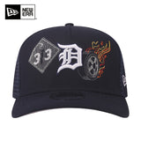 Gorra Unisex Ajustable Snapback de NEW ERA con Logo en 3D - Gorra de Béisbol de Malla Azul, Visera Curva y Rígida para Deportes al Aire Libre, Verano, Fiestas y Uso Casual (Hombres y Mujeres) - Diseño Icónico con la Letra 'N', Ajuste No Elástico