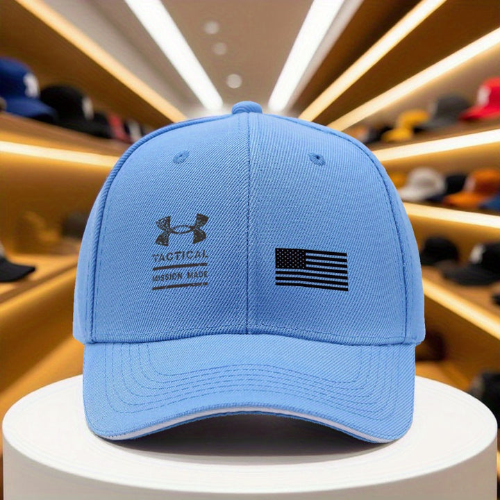 1pc Gorra Clásica Unisex de Verano y Otoño - Gorra Snapback Negra Transpirable Under Armor para Exteriores, Camping, Baile Callejero, Running, Fitness, Uso Casual y Regalo Versátil