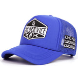 1pc Logo de Servicio de Gas Gorra de béisbol, Malla de poliéster transpirable en la parte posterior, Ajuste ajustable para todas las estaciones, Solo lavado a mano